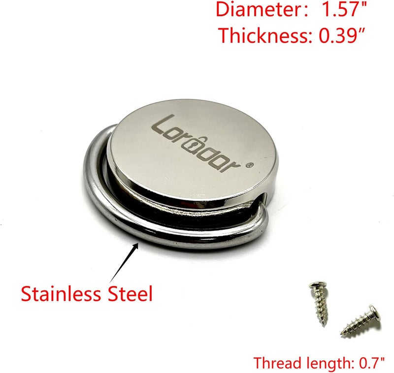 LORADAR Stainless Steel Security Anchor Base Plate,Desk Mount Anchor D Ring Hooks for Cable Locks (1 Pack) - Image 3
